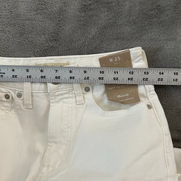 NWT Madewell The Curvy Perfect Vintage Straight Leg Jeans 25 Cream Women's - Picture 6 of 9